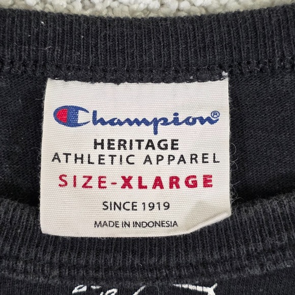 Champion Heritage "King Of The Sweatshirts"‎ AOP Graffiti Black XL T-Shirt - Picture 3 of 6